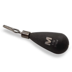 Mustad teardrop drop shot weight silhouette in 3-8oz for precise casting and sensitivity.