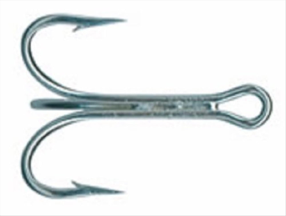 Mustad O'Shaughnessy treble hook Durasteel 6 for strength and reliability.