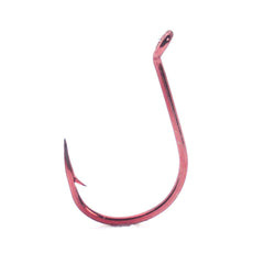 Mustad Ultra Point KVD dropshot hook in red 1/0 for precise releases and reliable hookups.