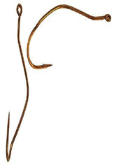 Mustad UltraPoint Slow Death Aberdeen hook with bronze finish, worm presentation for crevices