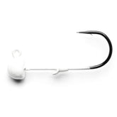 Mustad Worm Jig Pearl 1/4oz with Grip-Pin securing soft plastics for precise casting