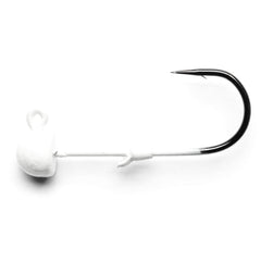 Mustad Worm Jig Pearl 1/4oz with Grip-Pin securing soft plastics for precise casting
