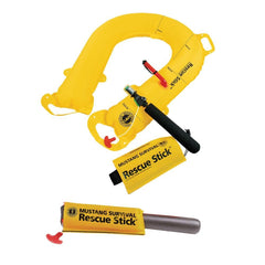 Mustang Survival Rescue Stick-Throwable Rescue Device on water delivering rapid flotation