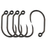MUUNN 100Pcs barbless jig fly hooks in packaging for quick setup