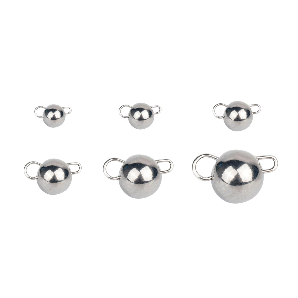 MUUNN tungsten Cheburashka weights pack shows compact sinkers for fast, clean drops.