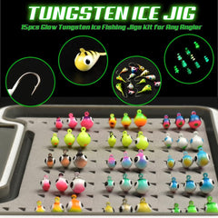 45-piece tungsten jig set with waterproof jig box