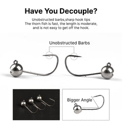 MUUNN 1.5g tungsten jig head barb for subtle, natural presentations.