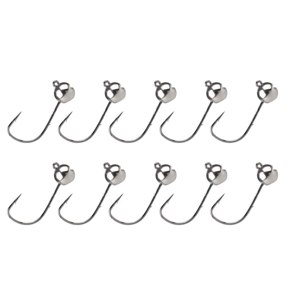 MUUNN tungsten jig head 2g with barb for clean penetration and secure hook sets.