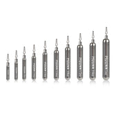 MUUNN tungsten skinny drop shot weights with 360° clip-eye for fast, snag-free setup.