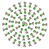 MUUNNN dumbbell eyes in green 4mm for precise fly tying
