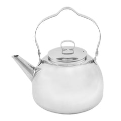 Muurikka camping kettle one point five litre over fire, ready for outdoor boiling