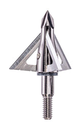 Muzzy Trocar Crossbow tip close-up highlighting hardened steel Trocar point for strong penetration.