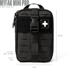 My Medic MyFak Mini Pro tourniquet inside for rapid access during injuries.