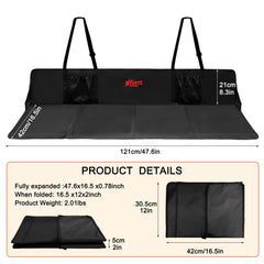 MYDAYS back-seat mattress bridge prevents items from falling during journeys.