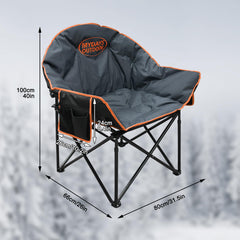 MYDAYS OUTDOOR oversized chair with tilt legs grey enables relaxed seating on uneven ground