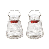 MYFULLY galvanized steel wire fish basket in gold color, 2-pack, front view
