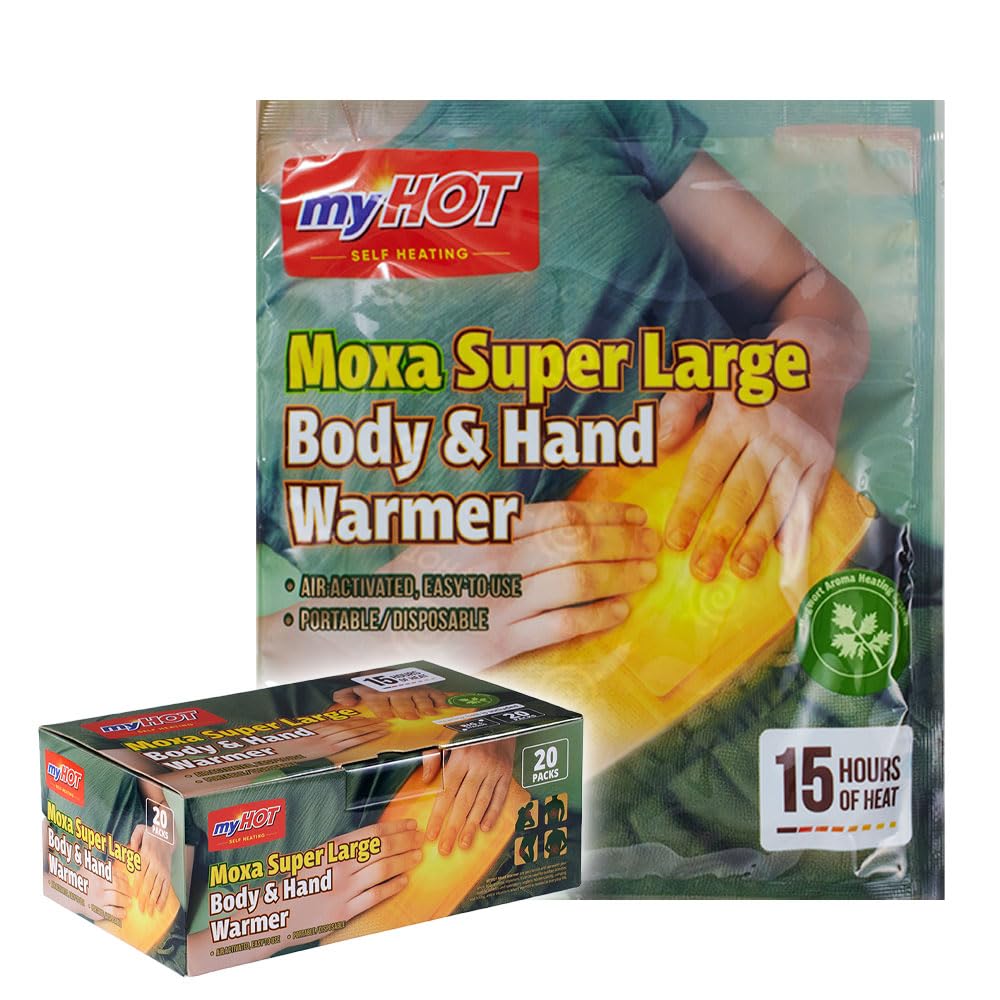 MyHOT moxa body warmers 20-pack for reliable cold-weather warmth.