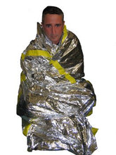 Mylar Emergency Survival Blanket 2-pack protects from wind and cold in outdoor emergencies.