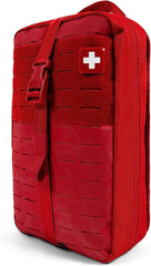 My Medic MYFAK Large front view highlights compact, organized first aid essentials.