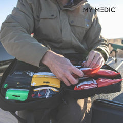 My Medic MYFAK Large Hypalon MOLLE panel allows secure mounting and quick access.