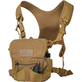 Mystery Ranch Bino Harness 10x chest-closure keeps binoculars secure in rugged terrain