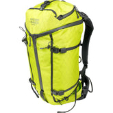 Mystery Ranch Scree 33 backpack internal frame keeps loads stable on rugged trails.
