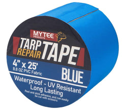 Mytee Products blue tarp repair tape roll patches tears outdoors with UV protection