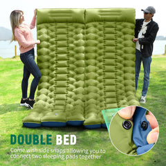 Myxslop sleeping pad built-in foot pump simplifies quick setup.