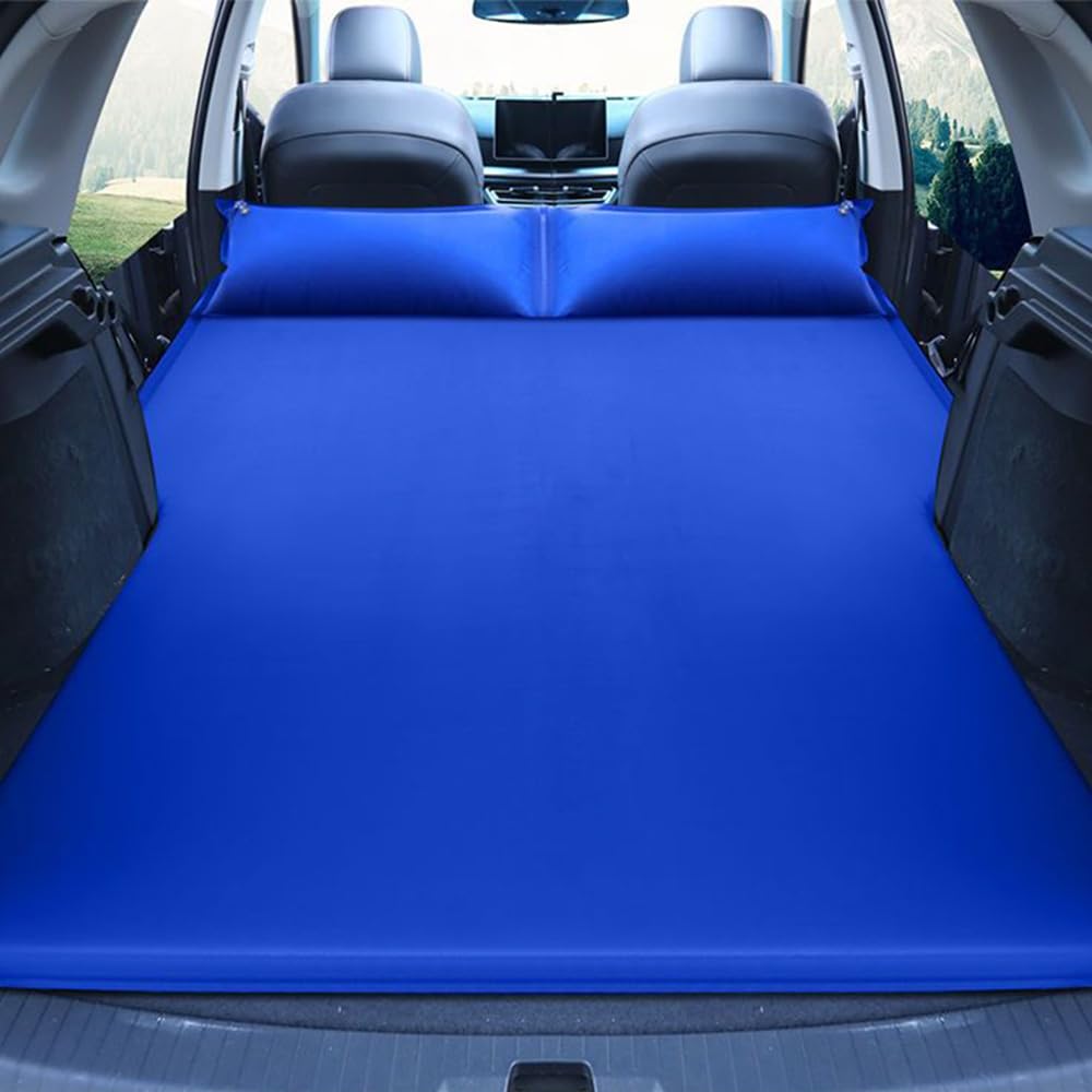 MZYRZ Prius trunk air mattress in blue offers a comfortable sleep space.