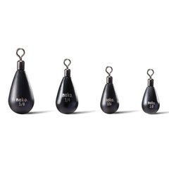 Nako tear-drop rig weight, half-ounce with round eye, durable and eco-friendly for reliable rigging.