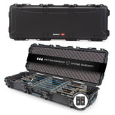 NANUK 990 ice fishing rod case interior foam securely cradles six rods