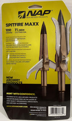Angled view of NAP Spitfire MAXX 100 Grain Broadhead