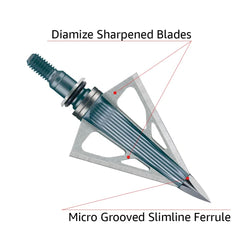 New Archery Products Thunderhead Diamize blades deliver sharp edge and reliable cut.