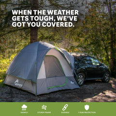 Napier Backroadz SUV Tent demonstrates universal fit with CUVs and minivans.
