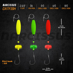 Sinker sliders for adjustable depth on Narcissus catfish rigs