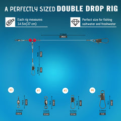 Pre-tied Narcissus rig ready for surf, pier, and boat fishing