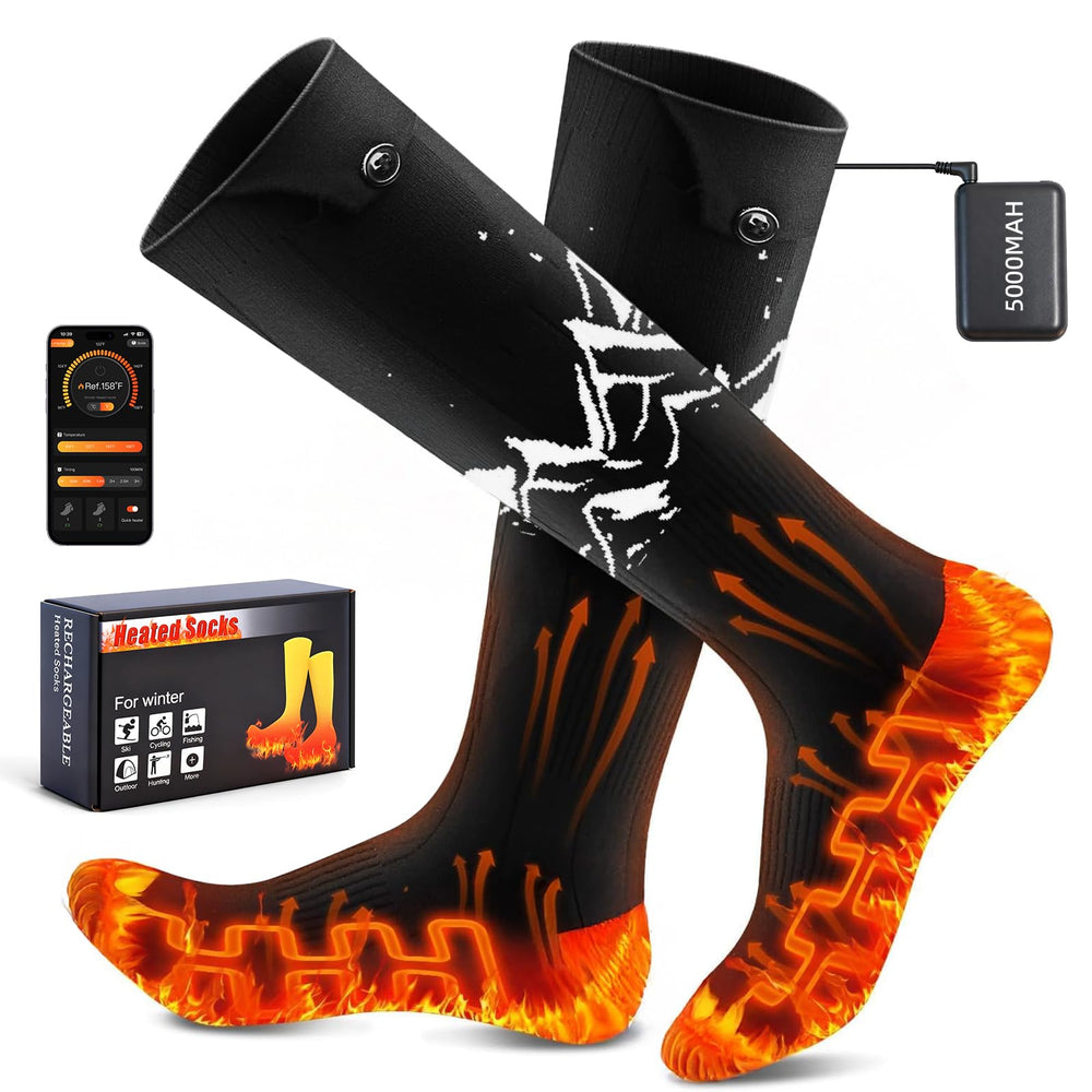 NASOLZIK heated socks app control enables four warmth levels on the go