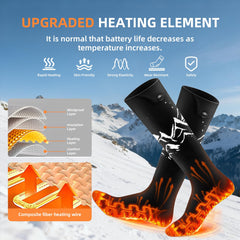 NASOLZIK heated socks full-foot heating targets toes and arches for warmth