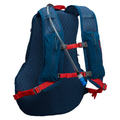 Nathan Crossover Pack hot red bottle cage keeps hydration within easy reach.