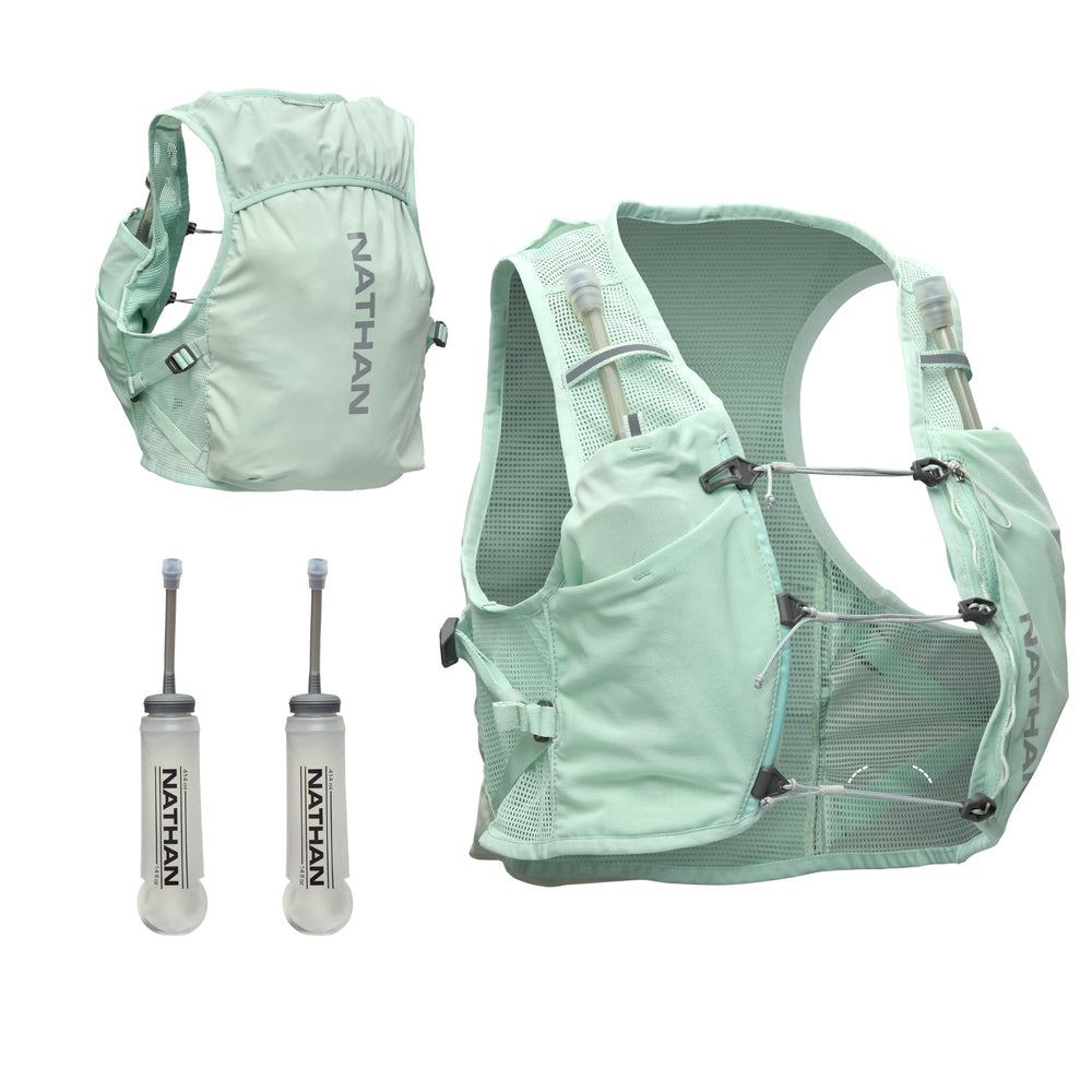 Nathan Pinnacle Breeze front view highlights a lightweight vest for comfortable runs