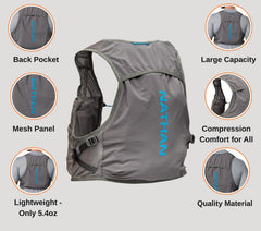 Two included 14oz Hydrapak flasks in the Nathan Pinnacle Breeze vest