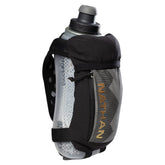 Nathan Running Handheld Quick Squeeze 12oz bottle offers grip-free hydration for runners.