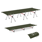 Naturehike ArmyWild cot fully assembled with dual height design for versatile camping comfort