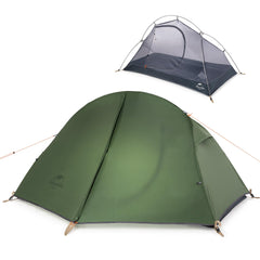 Naturehike bikepacking 1-person tent ready as weatherproof shelter for camping.