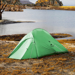 Naturehike Cloud Up free-standing setup demonstrates quick assembly without staking.