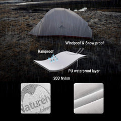 Naturehike Cloud-Up vestibule space ideal for gear storage