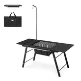 Naturehike IGT Table with Charcoal Grill setup for outdoor barbecue