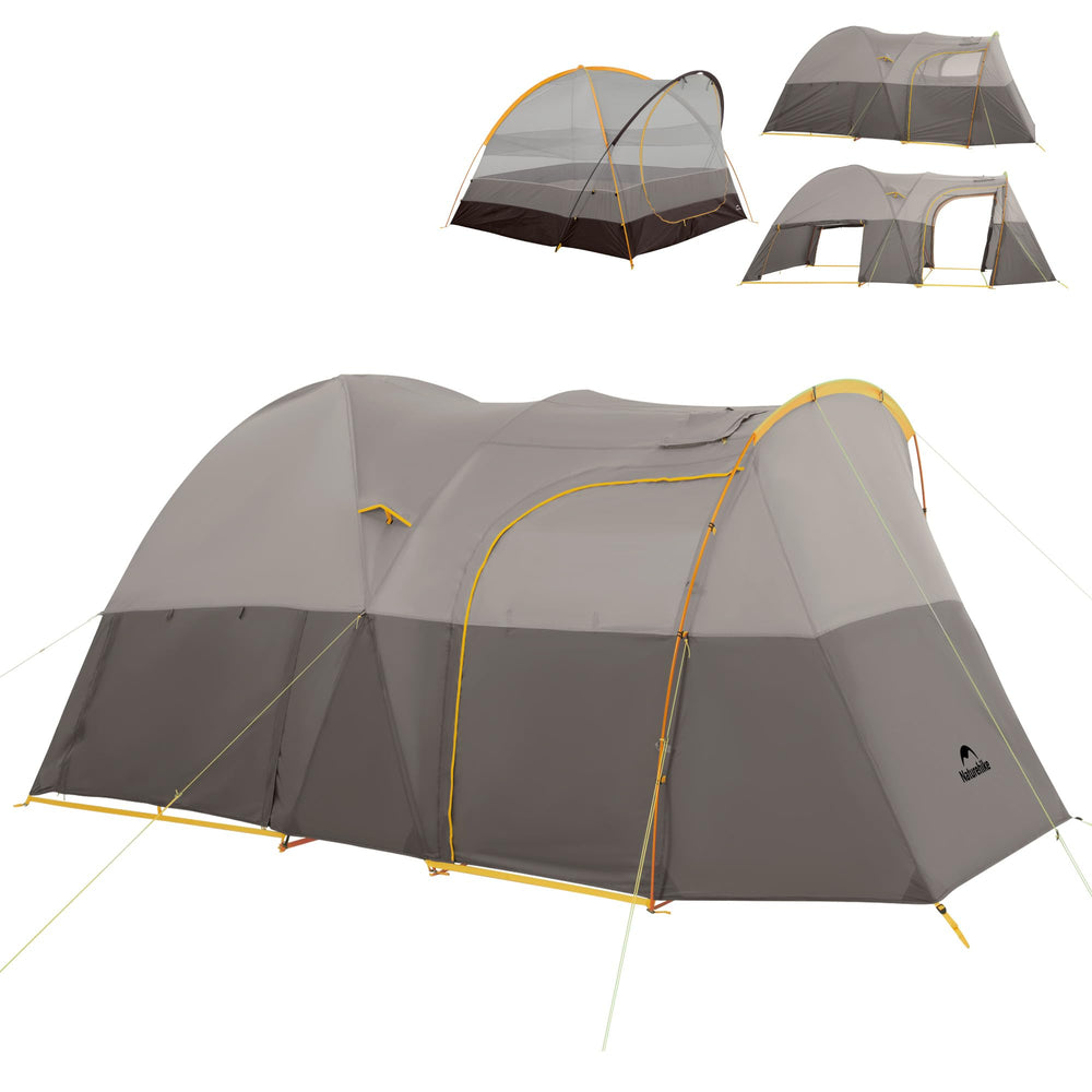 Naturehike Kota tent exterior front view for family camping with ample headroom