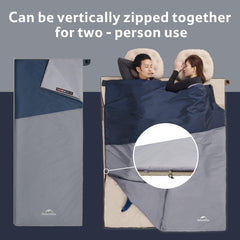 Naturehike sleeping bag outer fabric close-up demonstrates durable water-repellent shell