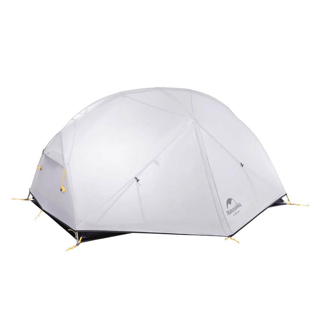 Naturehike Mongar front view gray tent emphasizes compact backpacking design for two